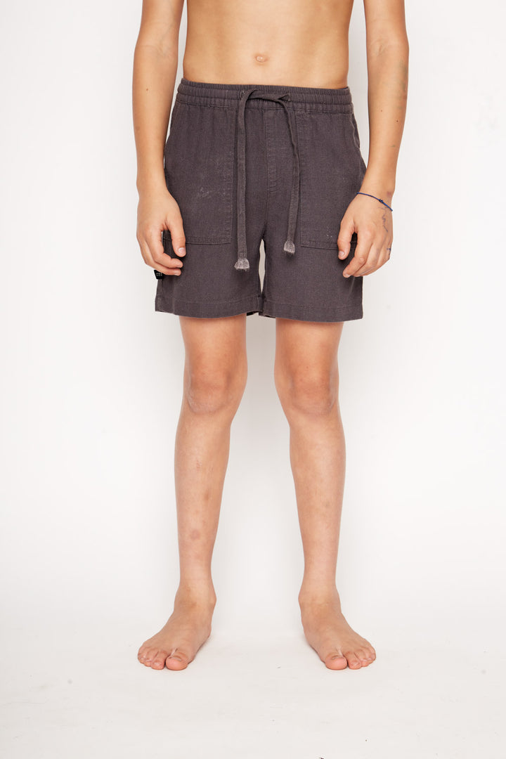 Short Dumay Con Lino Grafito Kids