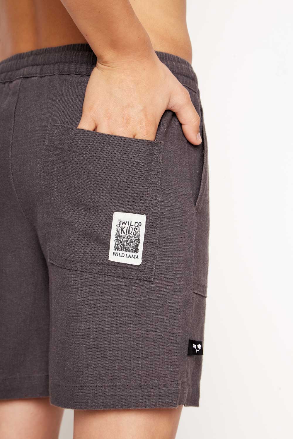 Short Dumay Con Lino Grafito Kids