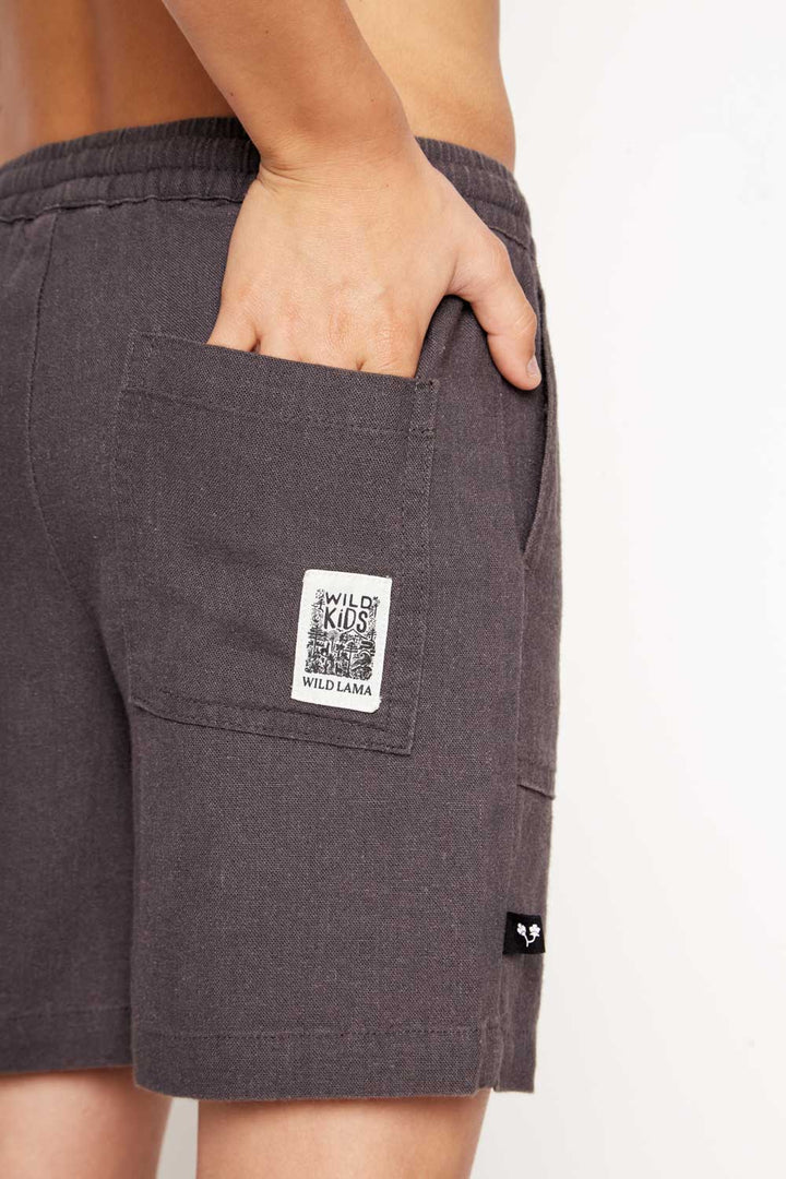 Short Dumay Con Lino Grafito Kids