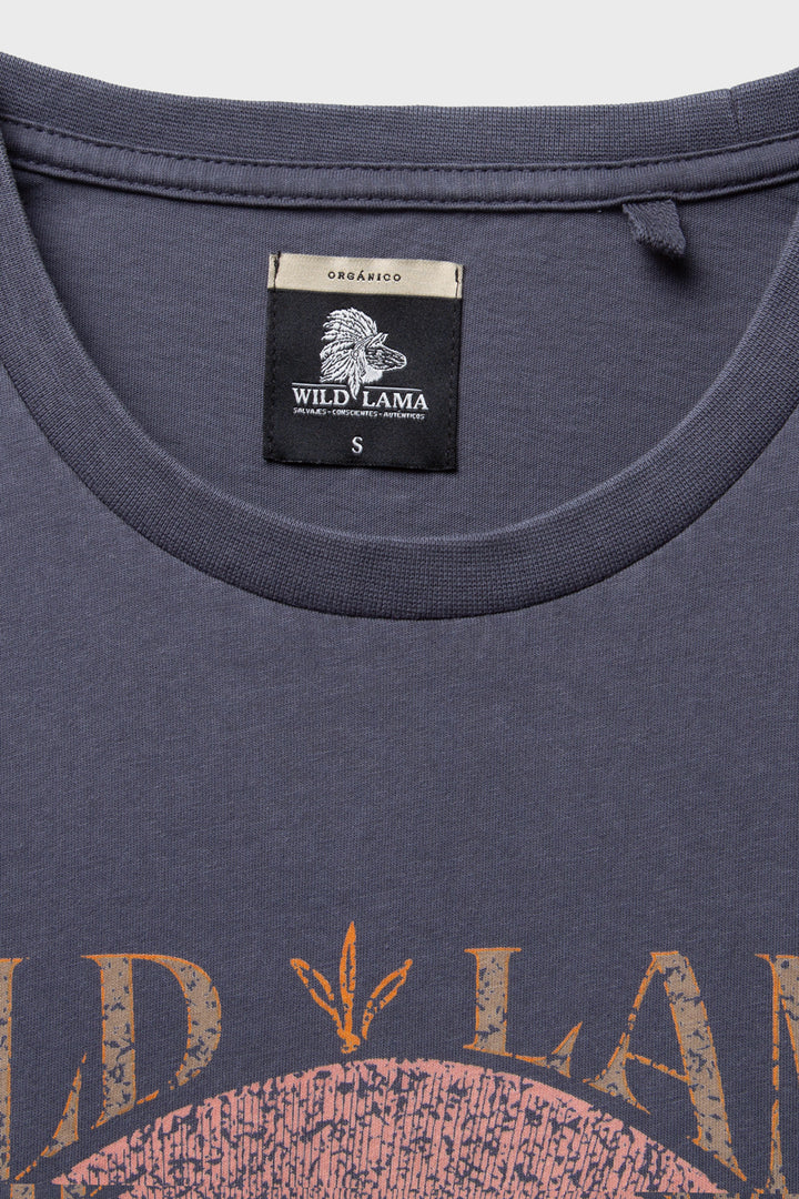Polera Genovesa Orgánica Azul Parque Mujer
