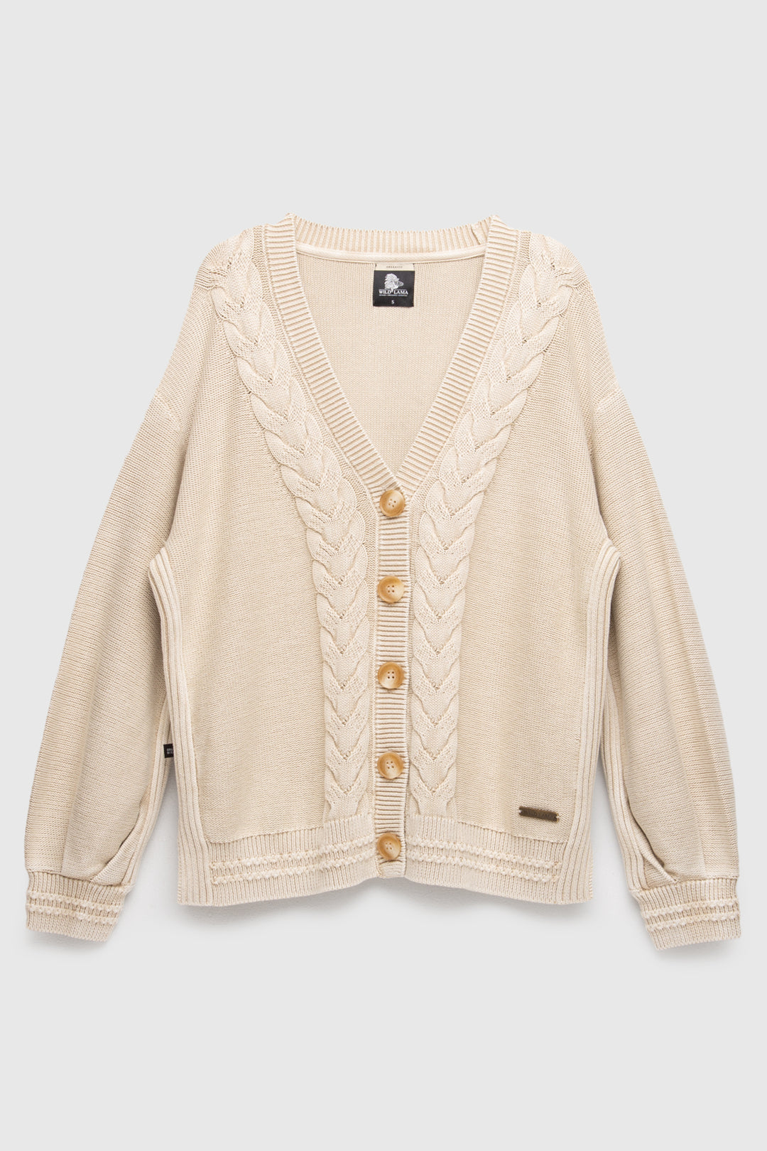 Cardigan Sani Orgánico Beige Mujer