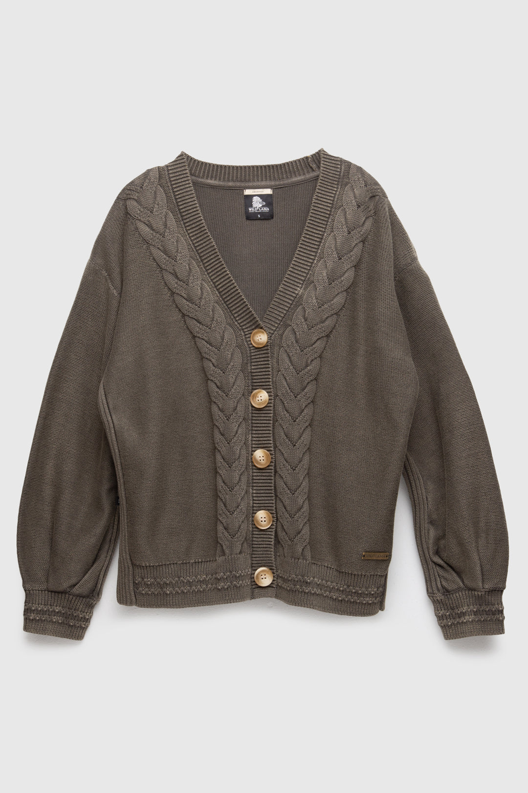 Cardigan Sani Orgánico Verde Mujer