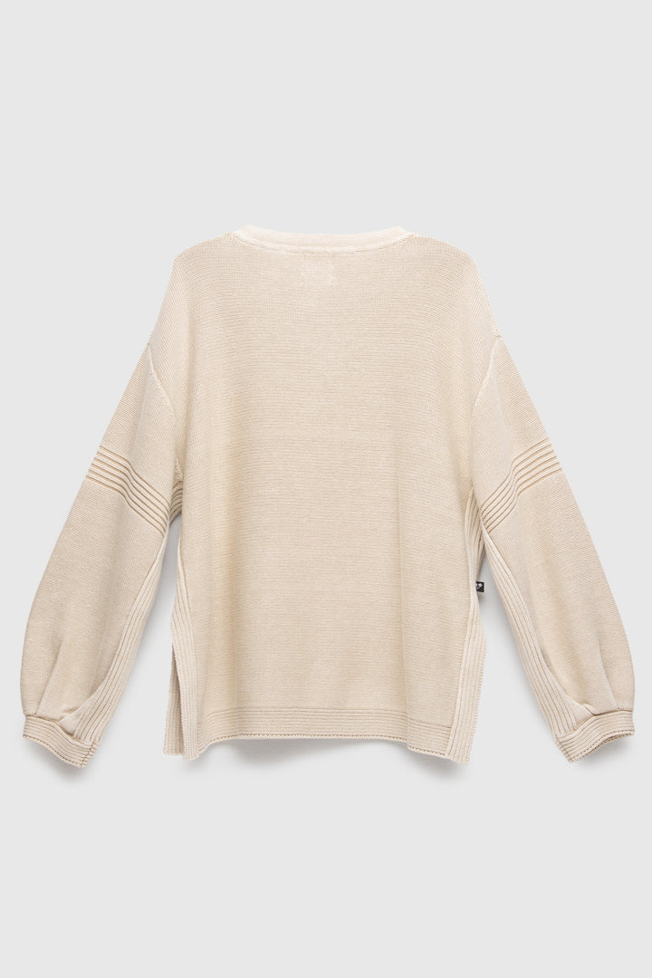 Sweater Viga Orgánico Beige Mujer