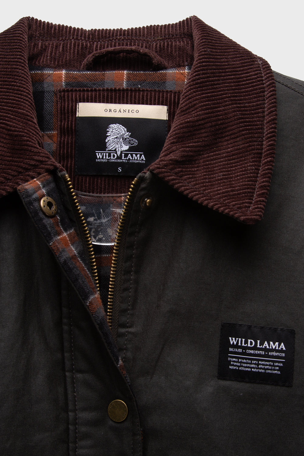 Chaqueta Wax Cala Orgánica Verde Militar Mujer
