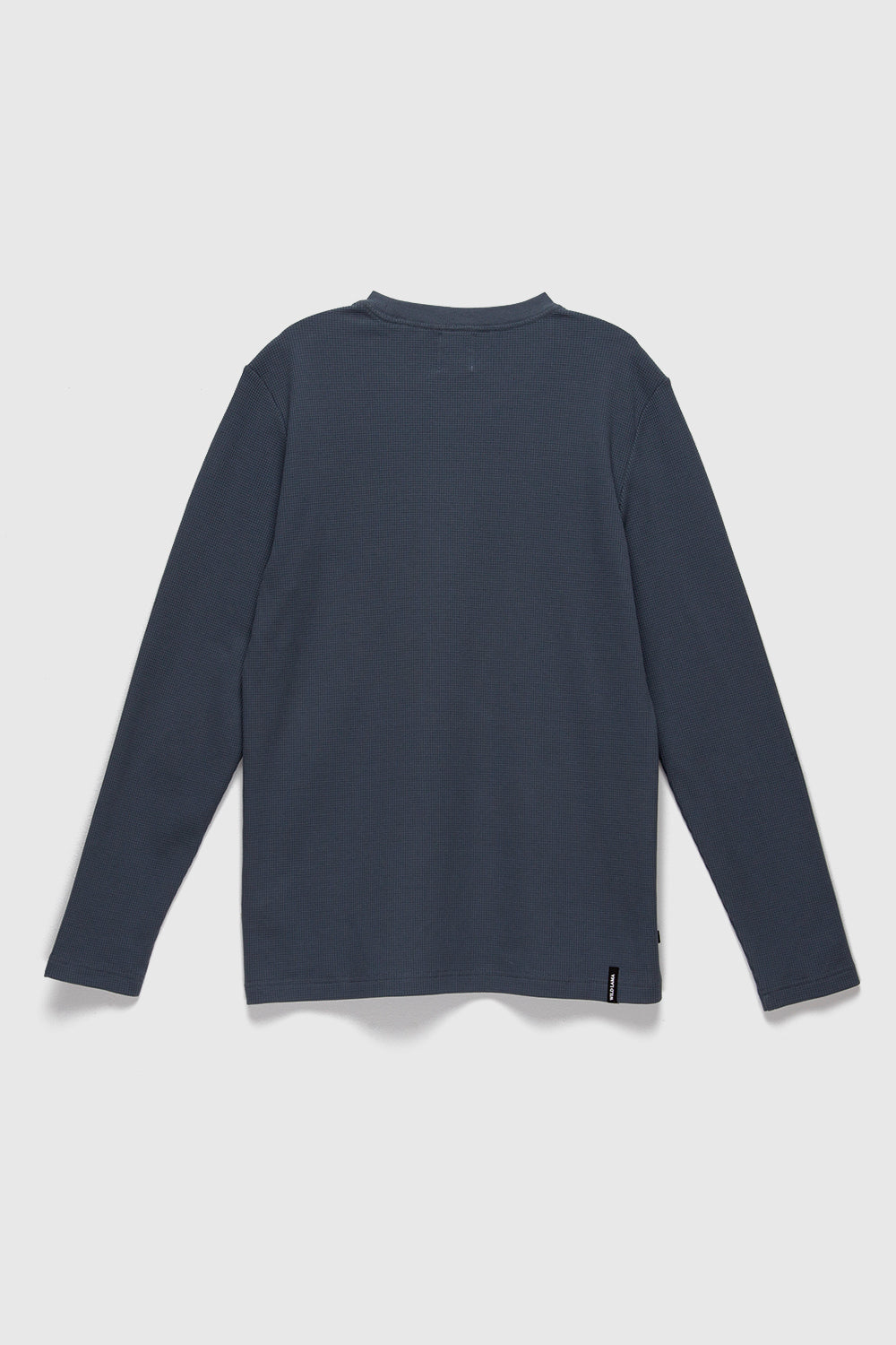 Polera Waffle Orgánica Azul Hombre