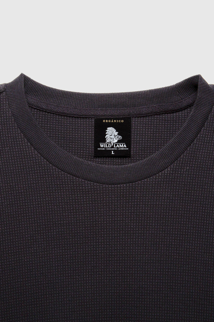 Polera Waffle Orgánica Marengo Hombre