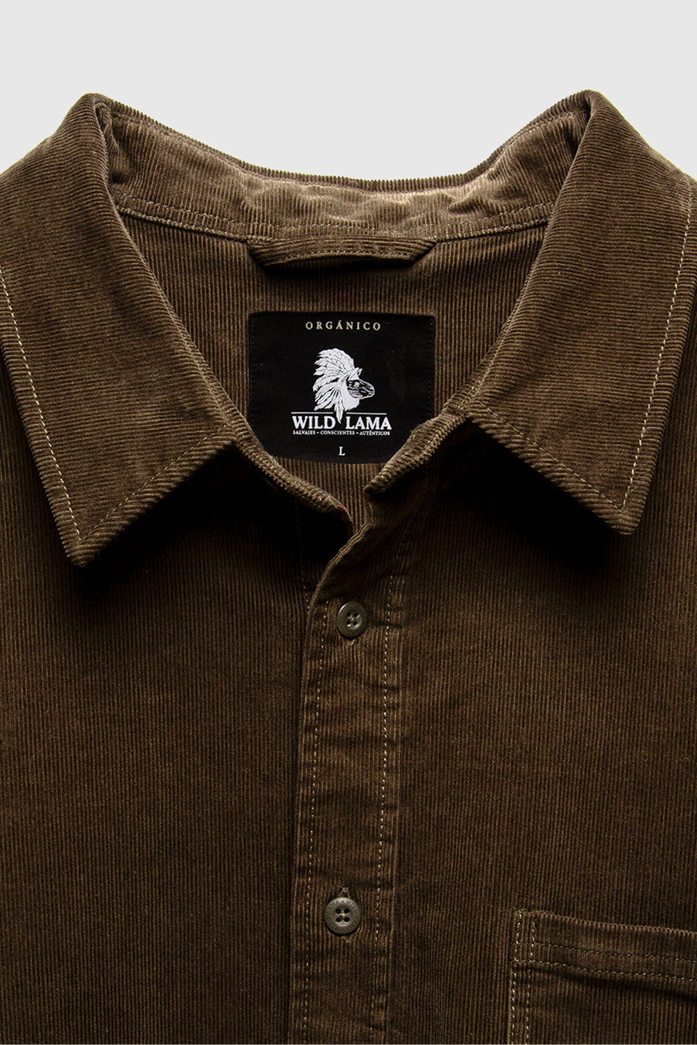 Camisa Kai Orgánica Café Hombre