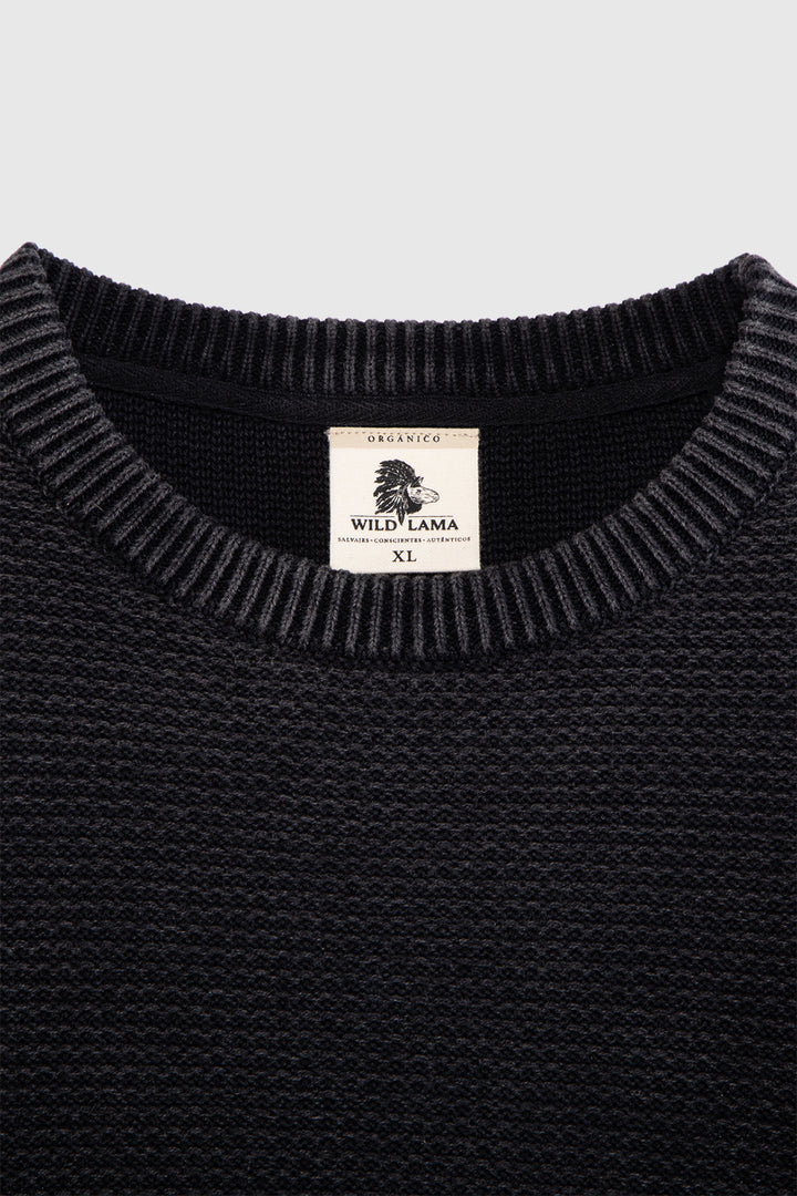 Sweater Rob Orgánico Negro Hombre