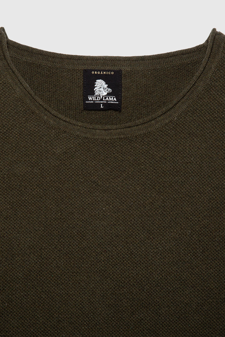 Sweater Roco Orgánico Verde Militar Hombre