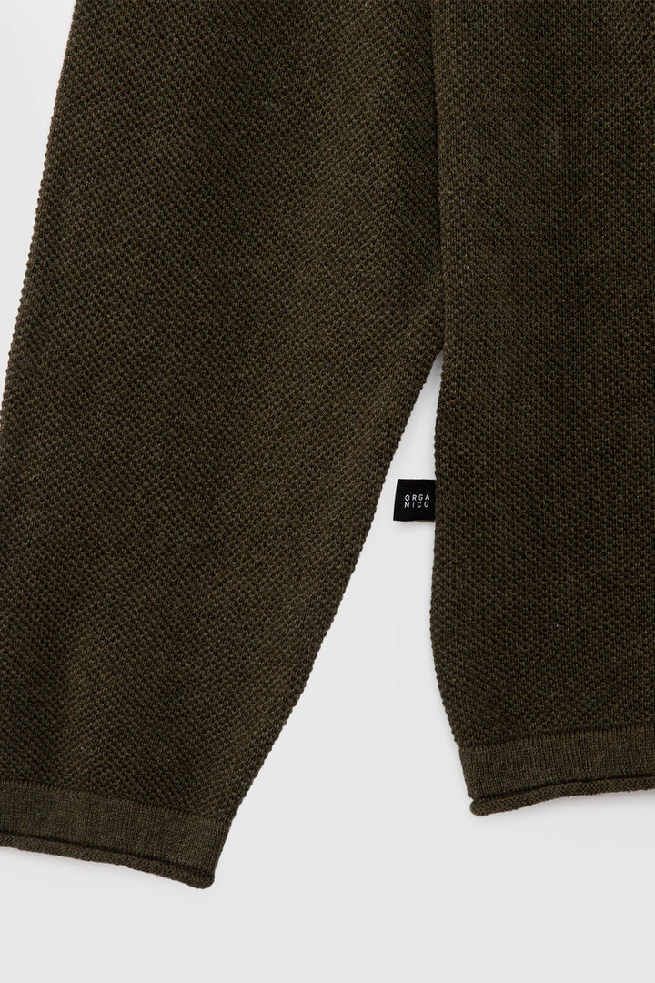Sweater Roco Orgánico Verde Militar Hombre