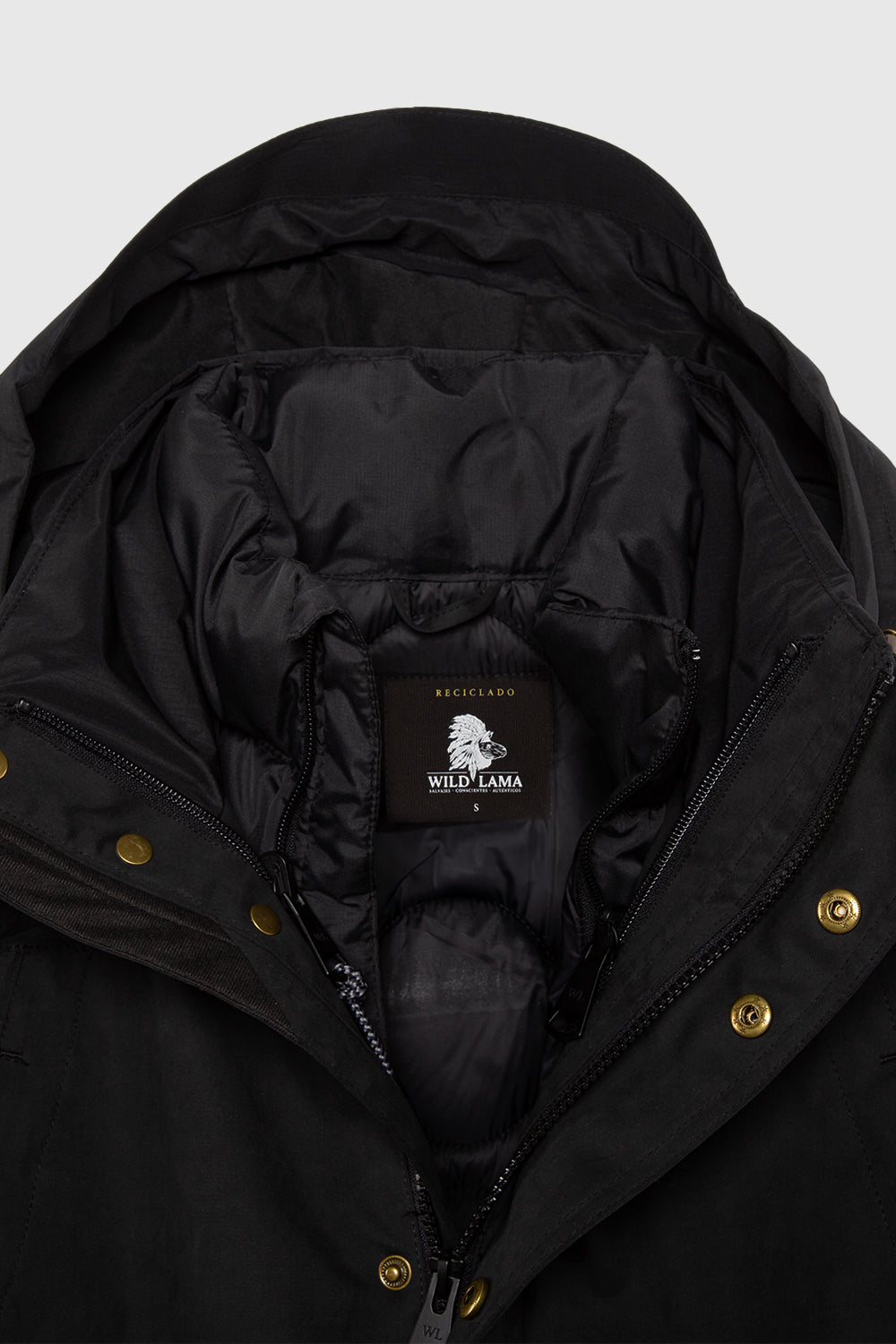 Parka Ruga 3 en 1 Reciclada Negro Hombre