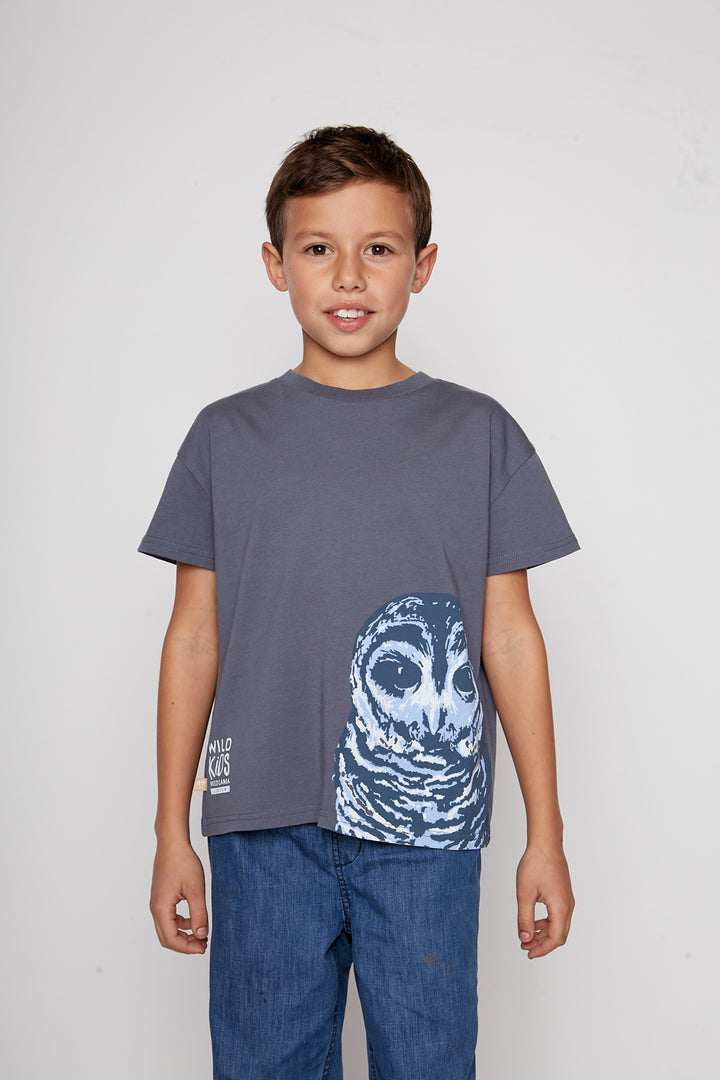 Polera Camota Orgánica Azul Kids