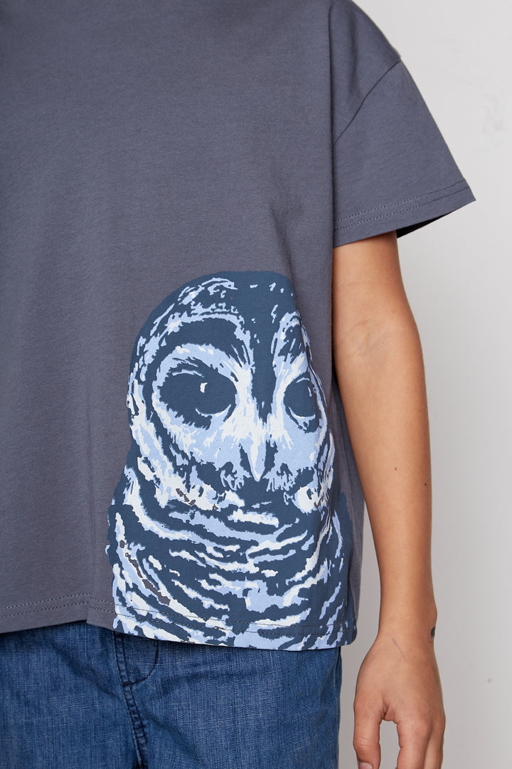 Polera Camota Orgánica Azul Kids