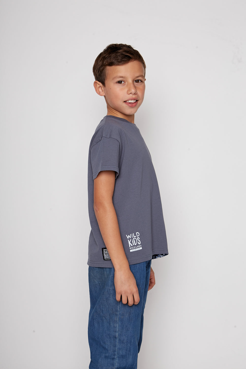 Polera Camota Orgánica Azul Kids