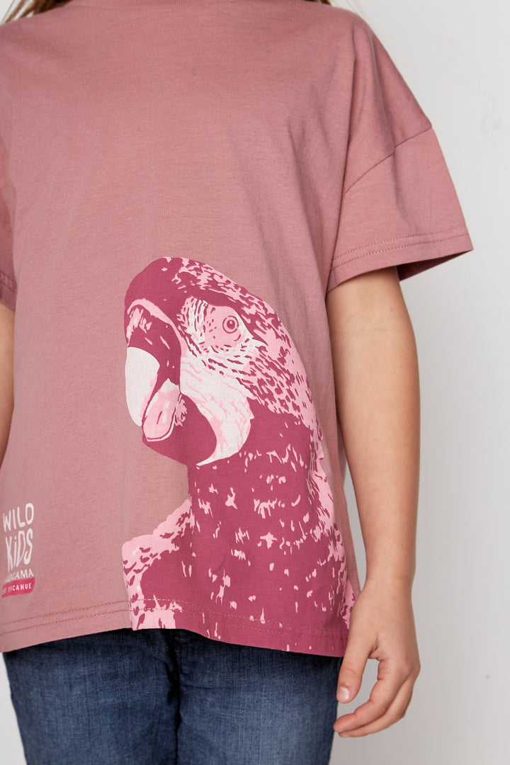 Polera Yagana Orgánica Rosada Kids