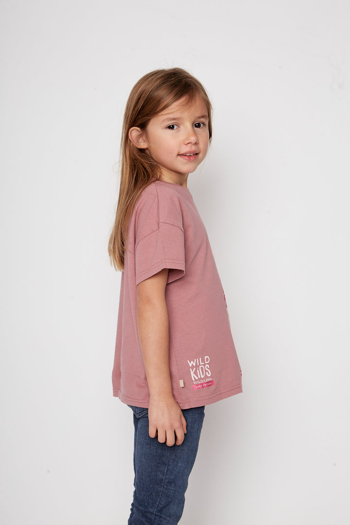 Polera Yagana Orgánica Rosada Kids
