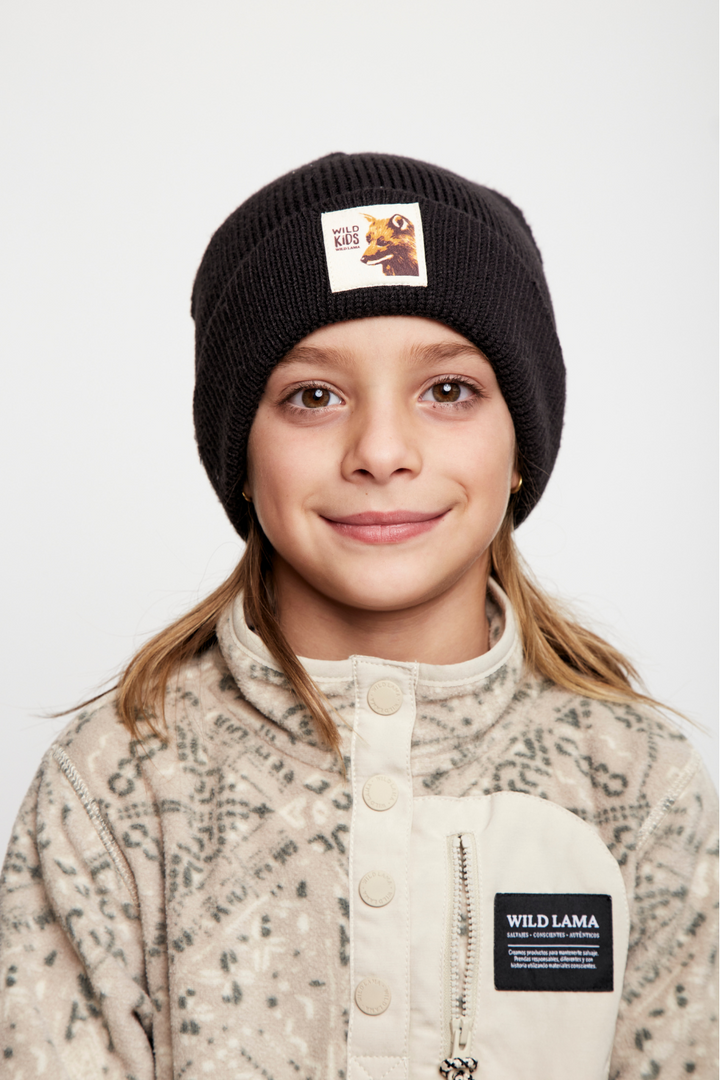 Gorro Neve Con Causa Reciclado Negro Kids