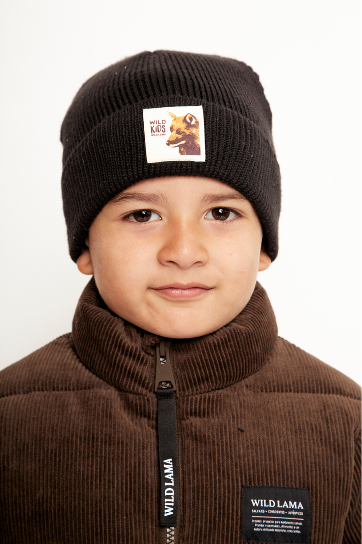 Gorro Neve Con Causa Reciclado Negro Kids