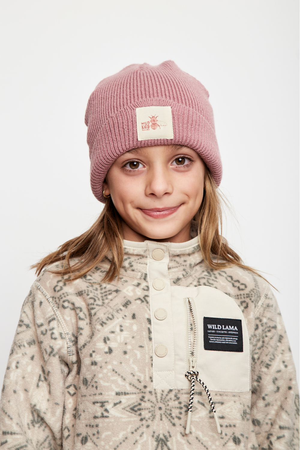 Gorro Neve Con Causa Reciclado Rosado Kids