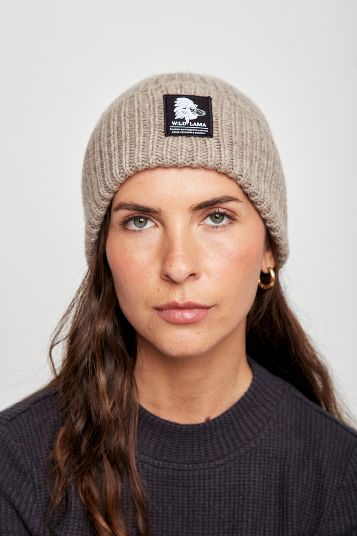 Gorro Rita Fibras  Naturales Beige