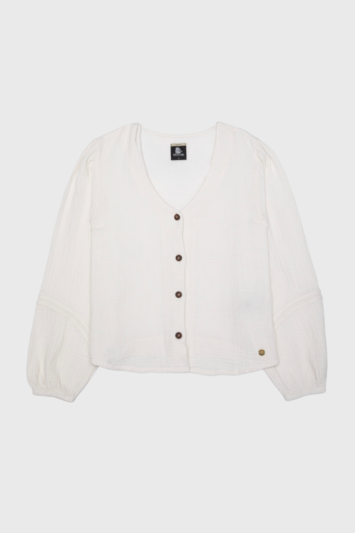 Blusa Lari Orgánica Beige Mujer