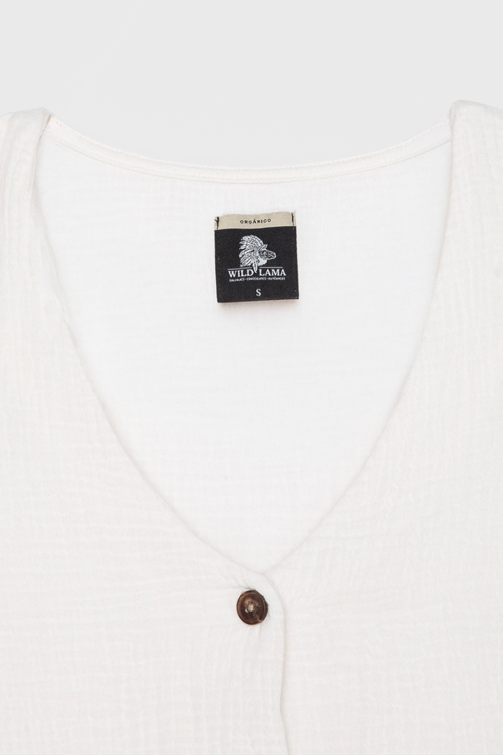Blusa Lari Orgánica Beige Mujer