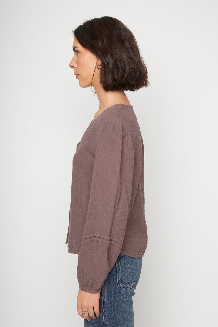 Blusa Lari Orgánica Café Mujer