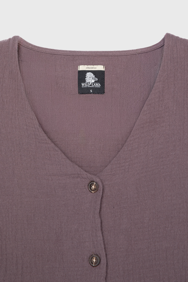 Blusa Lari Orgánica Café Mujer