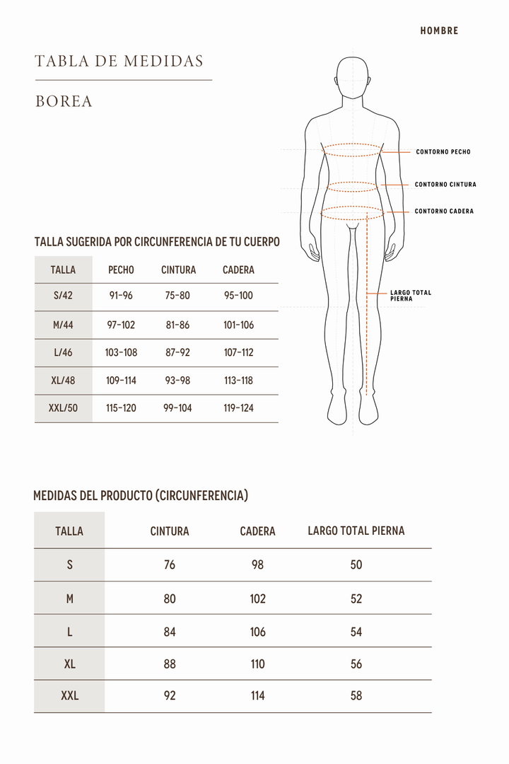 Short Borea Orgánico Café Hombre