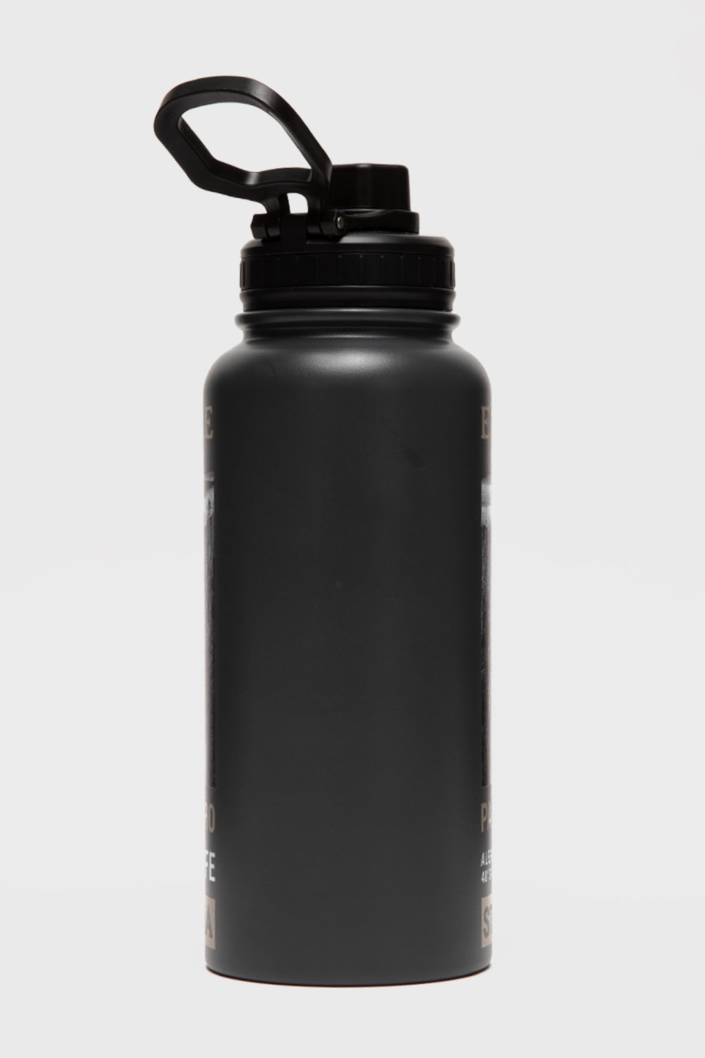Botella Noe Reciclada Negra Print Bosque