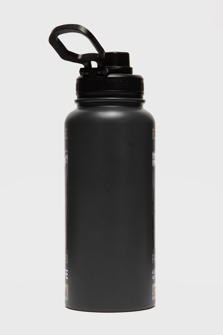 Botella Noe Reciclada Negra Print Bosque