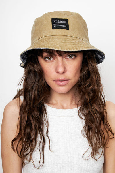 Bucket Reversible Orgánico Mostaza – Wild Lama