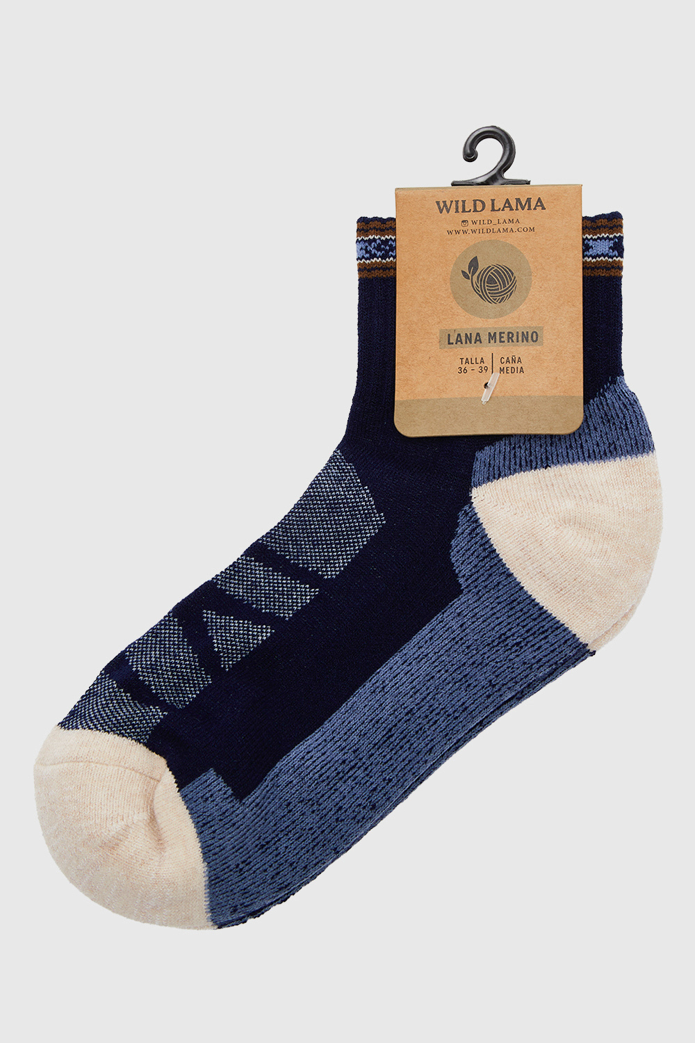 Calcetín Lana Merino Alina Fibra de Origen Natural Azul