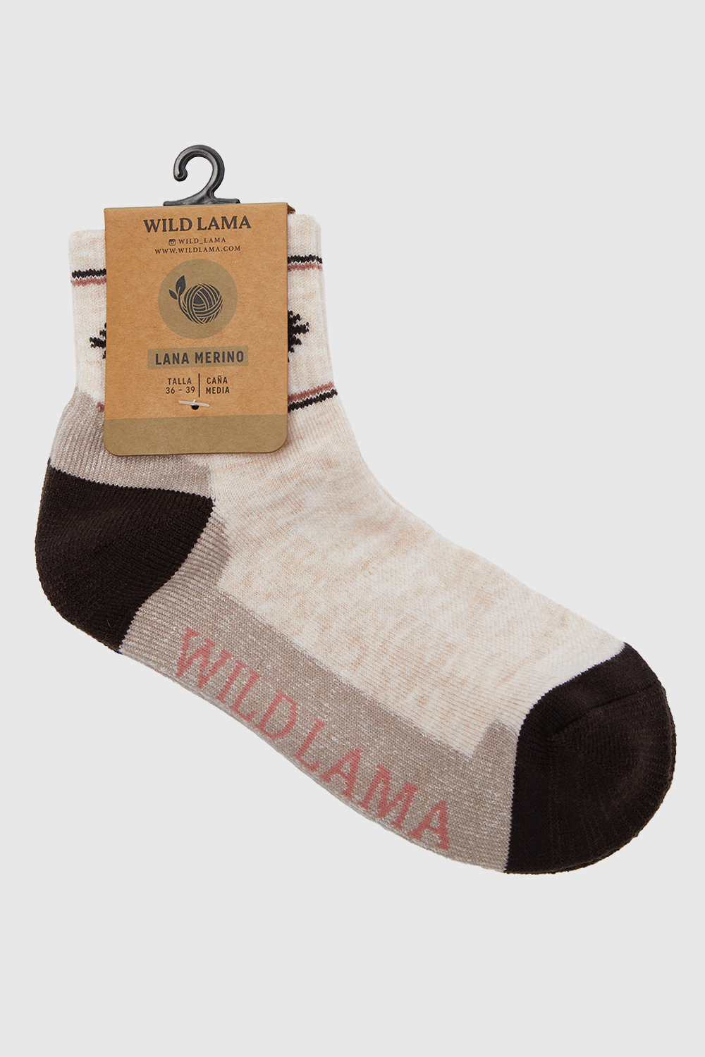 Calcetín Lana Merino Alina Fibra de Origen Natural Beige