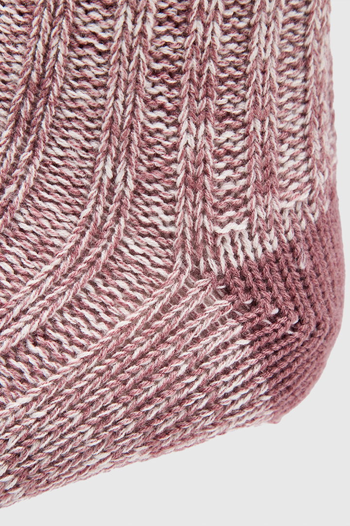 Calcetín Lana Merino Tepe Fibra de Origen Natural Rosa Viejo