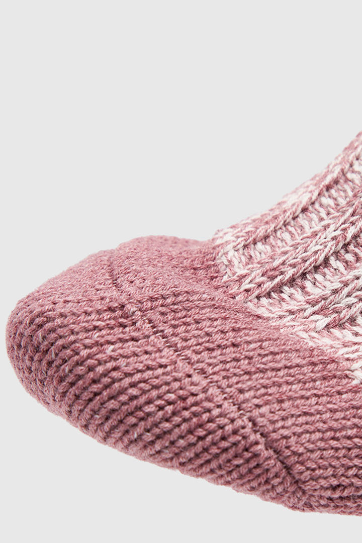 Calcetín Lana Merino Tepe Fibra de Origen Natural Rosa Viejo