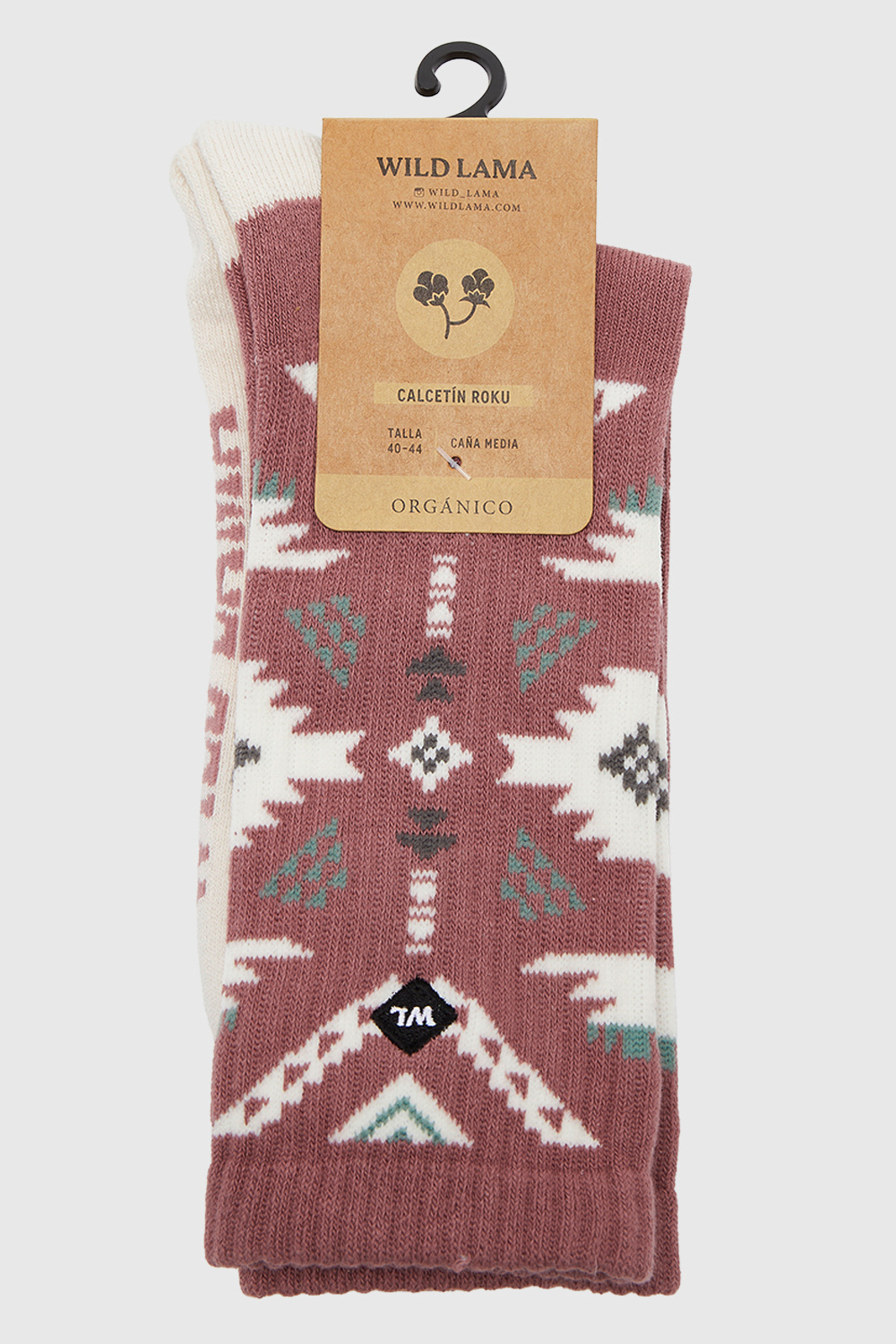 Calcetín Urbano Roku Orgánico Tribal Rosa Viejo