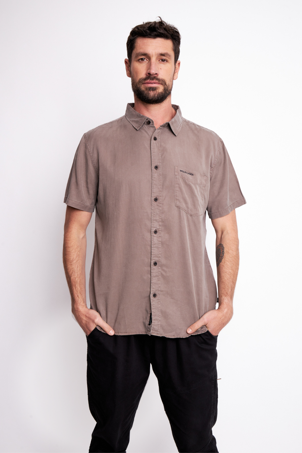 Camisa Jim Café Hombre
