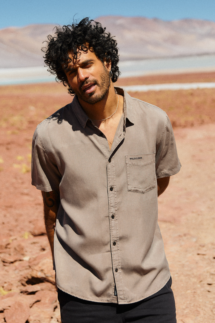 Camisa Jim Café Hombre