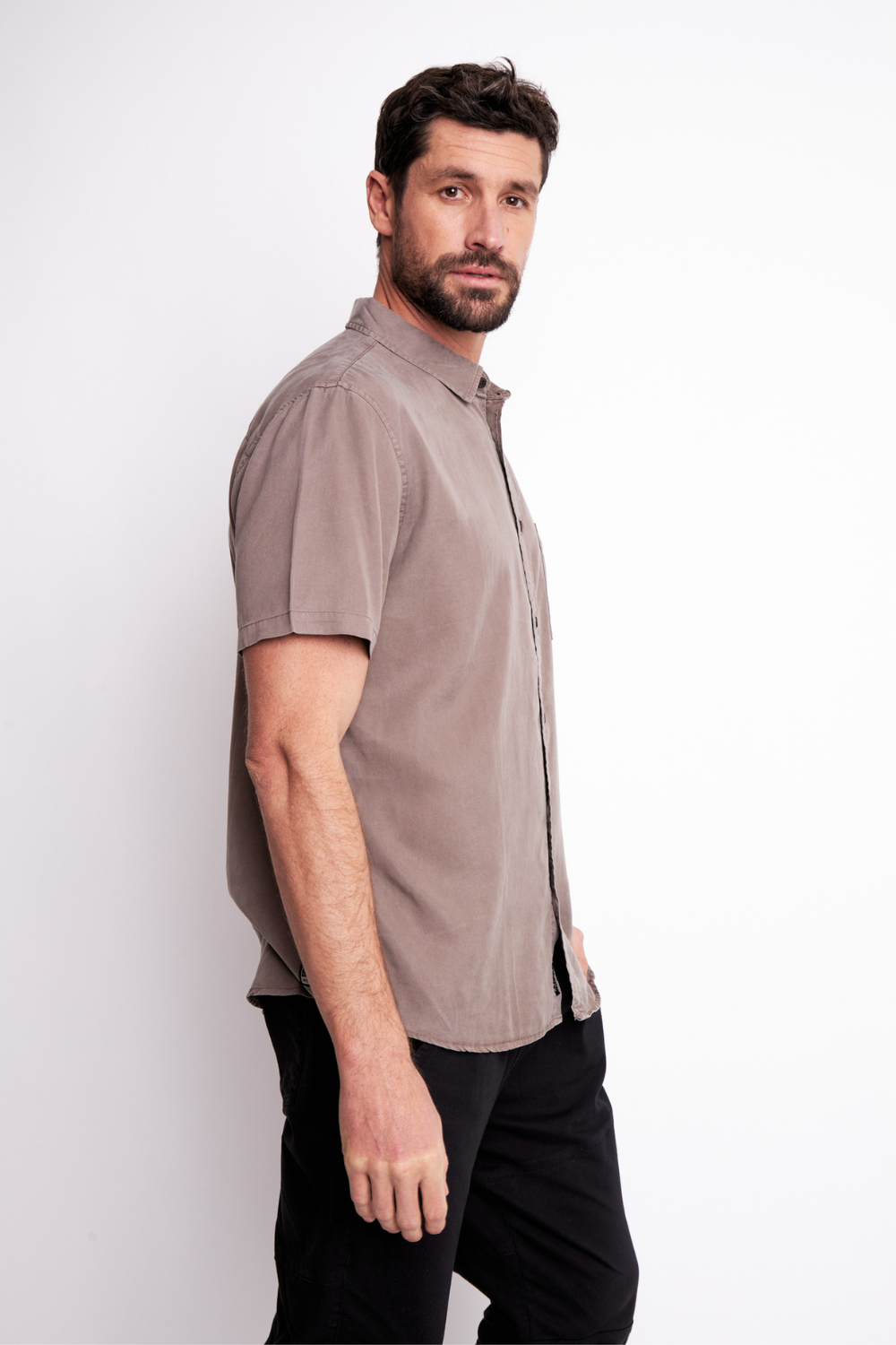 Camisa Jim Café Hombre