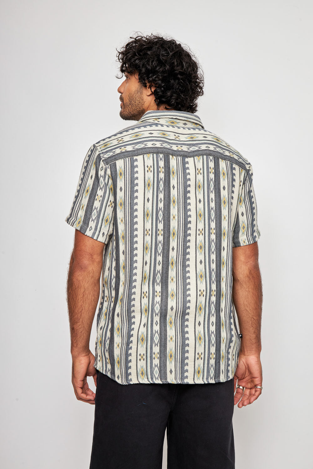 Camisa Kaz Orgánica Print Beige Hombre