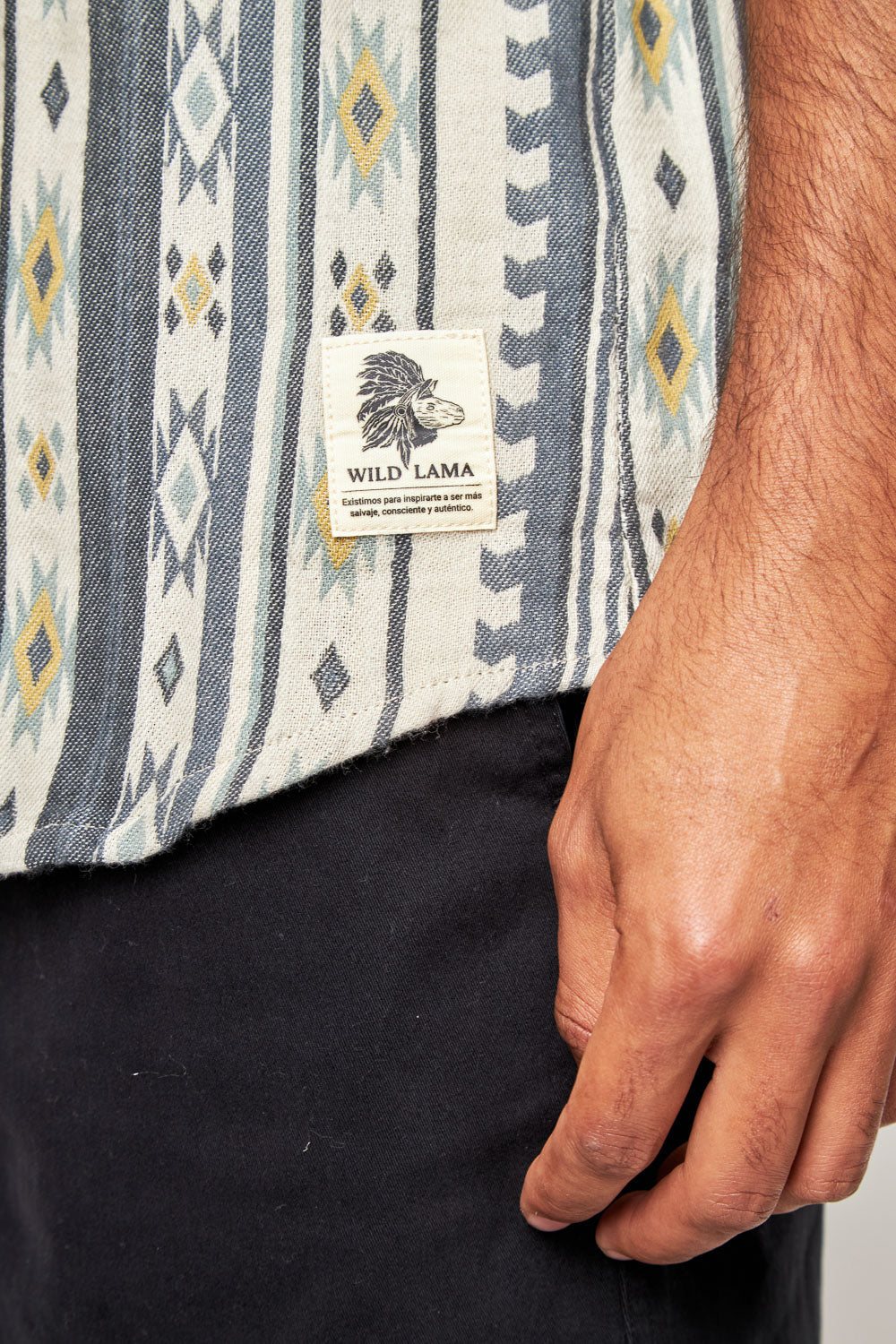 Camisa Kaz Orgánica Print Beige Hombre