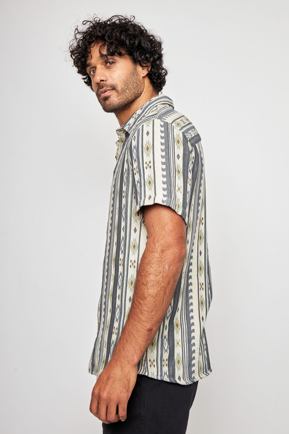 Camisa Kaz Orgánica Print Beige Hombre