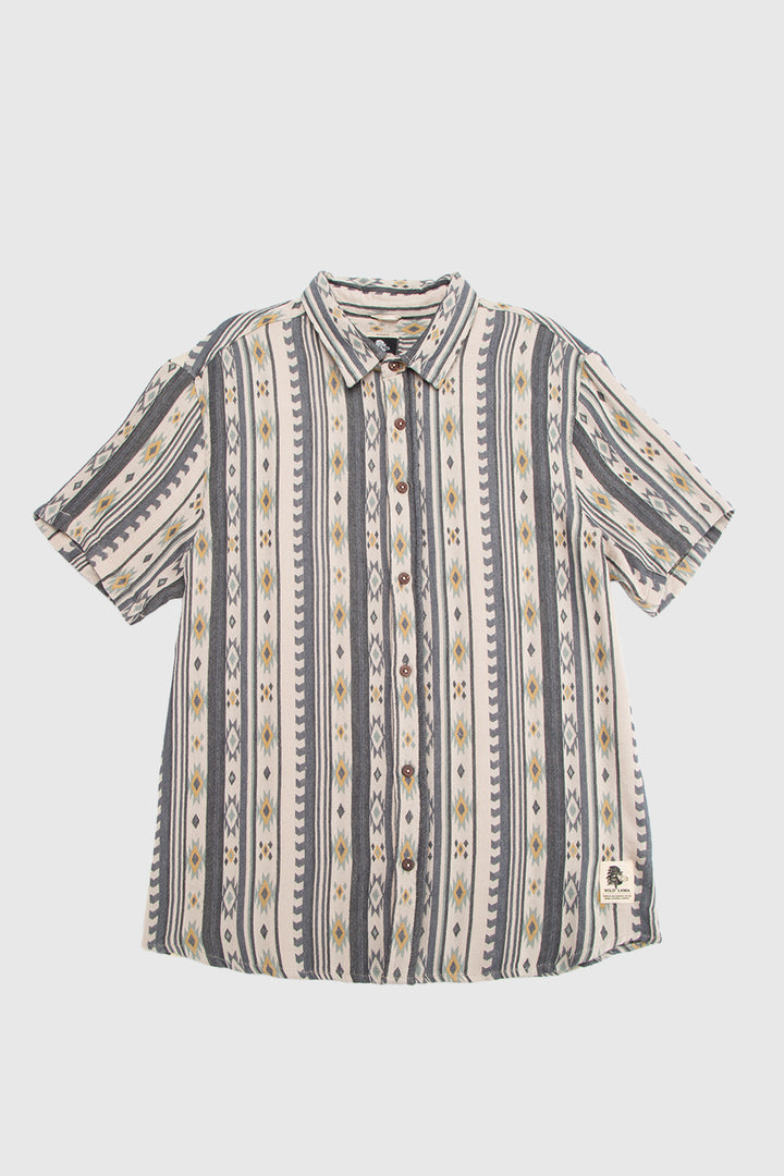 Camisa Kaz Orgánica Print Beige Hombre