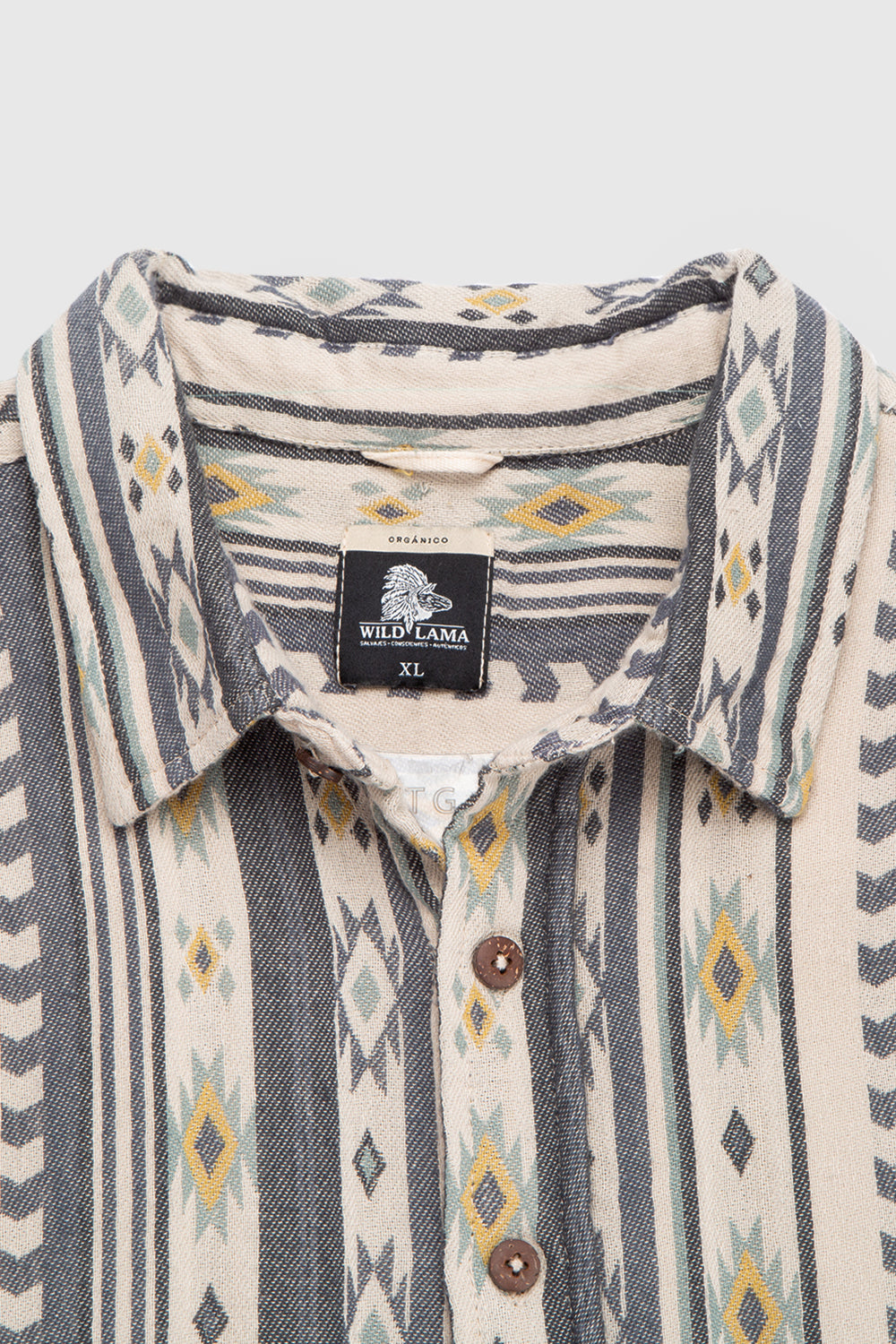 Camisa Kaz Orgánica Print Beige Hombre