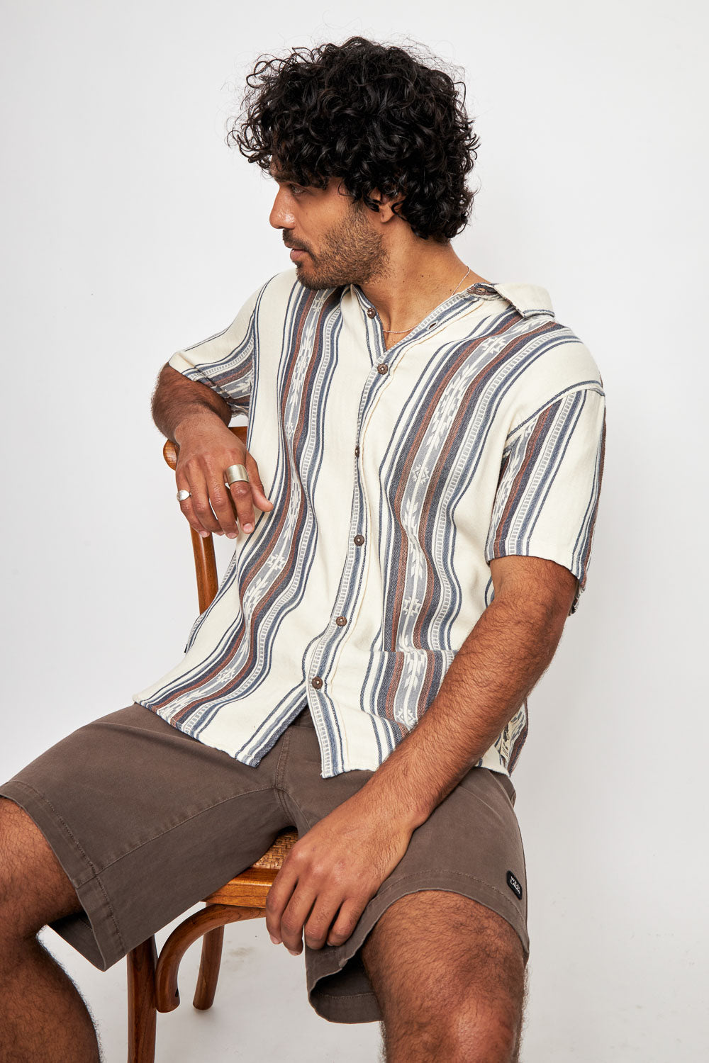 Camisa Kaz Orgánica Print Blanca Hombre