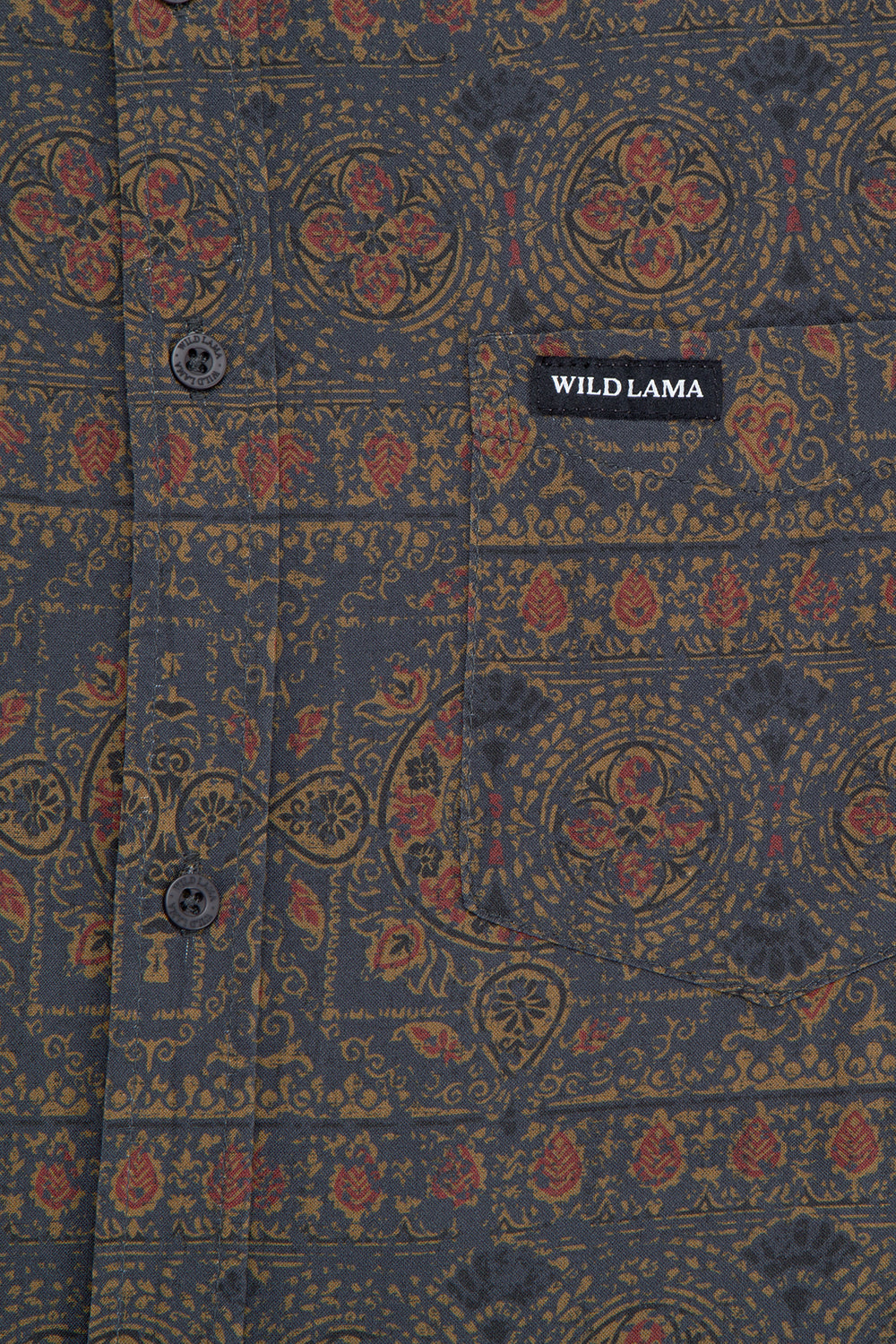 Camisa Mero Boho Azul Camel Hombre ECOVERO™