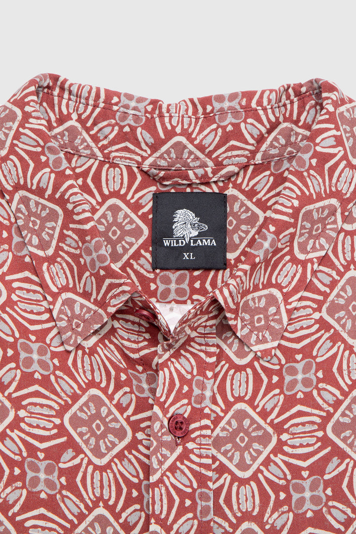 Camisa Mero Boho Terracota Hombre ECOVERO™