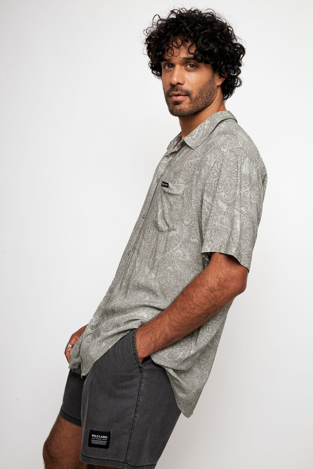 Camisa Mero Paisley Crudo Hombre ECOVERO™