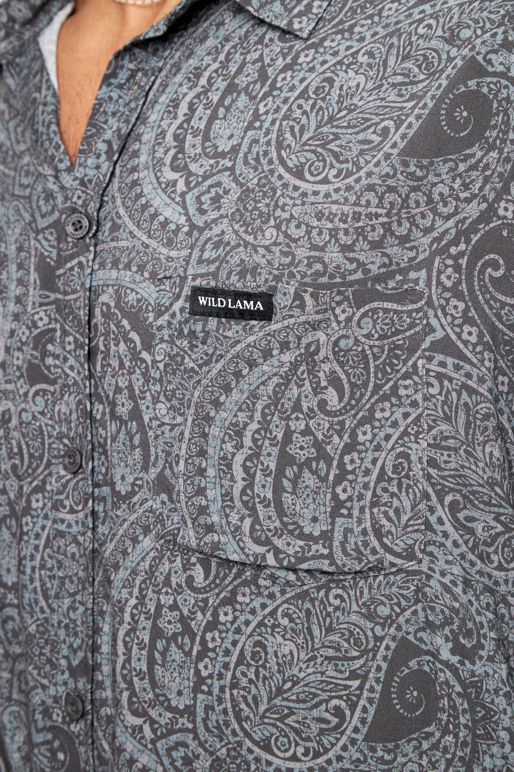 Camisa Mero Paisley Gris Hombre ECOVERO™